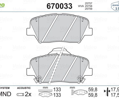 template brake pad