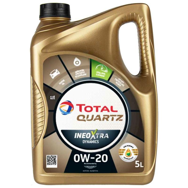 total quartz ineo xtra dynamics 0w20 5l syntetyczny olej silnikowy